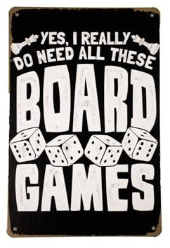 Board Games blechschild - metallschild - metall poster - retro schilder - blech - wanddekoration - vintage schild - metal sign - dekoschild - mancave - männerhöhle