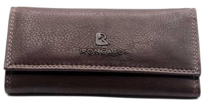R Roncato Portachiavi Unisex Uomo Donna Astuccio Custodia In Vera Pelle 6 Ganci Cm 12x6