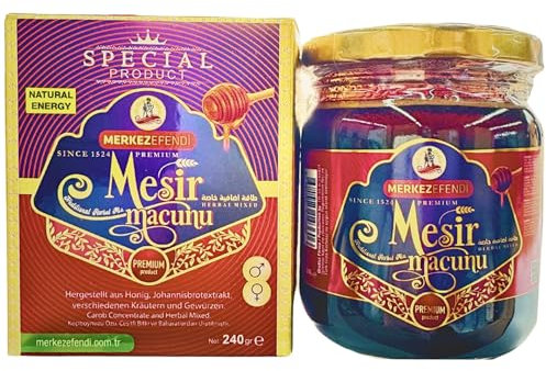 Macun - natürliche Kräuterpaste für langanhaltende Energie und Vitalität – Hochdosiert mit Ginkgo, Ginseng, Blumenhonig und Ingwer – Sofortwirkung für aktive Männer (2)