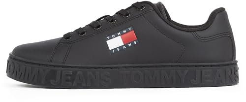 Tommy Jeans Tjw Logo Outsole Sneaker Ess En0En02703, Basso Top, Donna, Nero (Black), 41 EU
