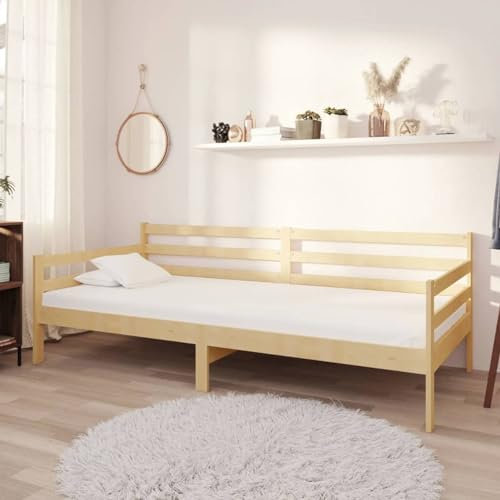 JUDYY Tagesbett mit Matratze 90x200 cm Kiefer Massivholz, Schlafsofa, Daybed, Bettsofa, Sofa Bed, Sofabett, Schlafcouch, Jugendbett, Bettgestell, Bettcouch - 3083594