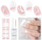 Unghie Adesive Gel - 22 Pcs Smalto Adesivo per Unghie Adesivi Unghie Gel Nail Stickers Full Wraps Adesivi per Unghie in Gel 100% Curati Con Lima per Unghie e Stick
