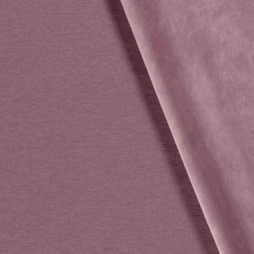 Craftine Tissu Jersey Polyviscose Envers Velours Tout Doux Vieux Rose - par 50 cm