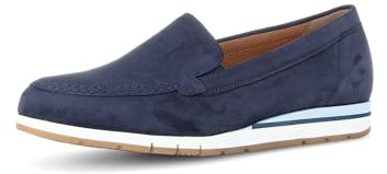 Gabor Damen Klassische Ballerinas, Frauen Flats,Moderate Mehrweite (G),Ausgehschuhe,Abendschuhe,Slip-ons,Gummizug,Pumps,Blue,42.5 EU / 8.5 UK