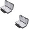 Healeved 2 Stk Ältere Medizinbox Schöner Fall Kapsel Pillendose Reisen Container Aufbewahrung Von Medikamentenhaltern Tragbar Abnehmer Angelfach-organizer Uhr Bunker Ködertasche Black Abs