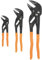 Klein Tools D53103KIT Verstellbares Zangenschlüssel-Set, kompakte Hochhebel-Parallelzange, glatte Backenzange, 17,8 cm, 25,4 cm und 30,5 cm, 3-teilig