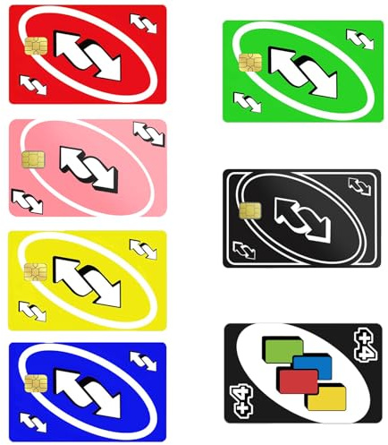 7 adesivi multicolore per carte di credito con personaggi dei cartoni animati adesivi divertenti carte di debito pelle copertura completa adesivo per carta di credito con segno freccia per banca