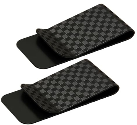 Tuwonwa 2 PCS Pince a Billet en Fibre De Carbone avec Porte-Cartes De Crédit pour Homme,Porte Carte Minimaliste Ultra Fin Et Léger, Grande Capacité pour Cartes Et Billets, Design élégant Et Durable