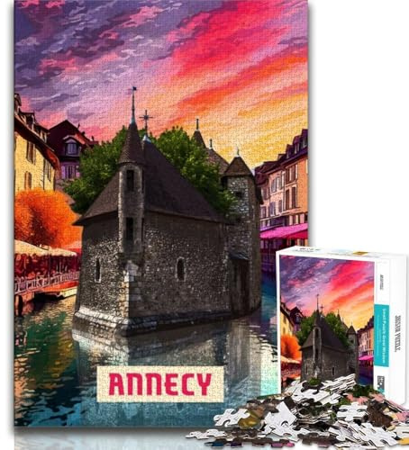 Annecy-Puzzles für Erwachsene und Jugendliche, anspruchsvolles Spiel und Familienspiel, ganze Familie, 38x26cm