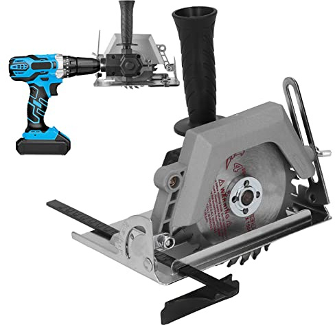 Adaptador de taladro a sierra Convertidor de amoladora Soporte de fijación de corte Juego de accesorios Kit para trabajar Herramienta de precisión para madera Aluminio PVC