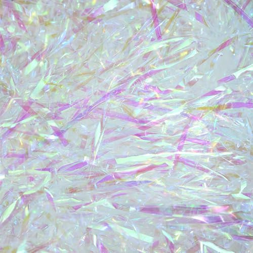 200g Glitter Shredded Tissue Paper, Shredded Paper for Gift Boxes, Hamper Filling for Valentine's Day, Christmas, Birthday Gift Decorations, Soft to the Touch