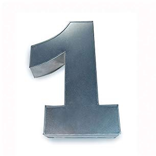 Euro TINS Teglia Grande Numero Uno per Dolce di Compleanno o ricorrenza (Misura 35.5 x 25.4cm - profondità 7.6cm)