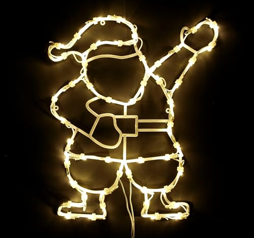 DEGAMO Fensterbild beleuchtet 43x37cm, Motiv Nikolaus, mit Saugnapf, 50x LED, Weinachtsdekoration 230V