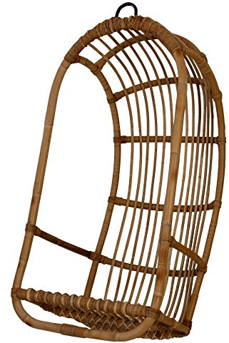 korb.outlet Hängeschaukel/Hängesessel aus ungeschältem Natur-Rattan - Hängekorb naturbelassen