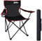 just be...… - Équipement Camping Car - Chaise Pliante - Chaise Camping Légère & Portable - Idéale Plage, Camping, Pique-Nique - Noire et Rouge