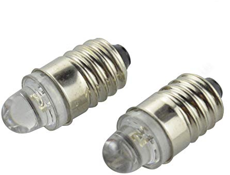 Ruiandsion 4pcs E10 LED Bulb for Petzl Head Torch Headlamp Zoom Duo 0.1W 3V - White