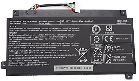 7XINbox 10.8V 45Wh 3860mAh PA5208U-1BRS Remplacement Batterie pour Toshiba Chromebook P55w-C5204 P55W-C5314 CB30-B3123 CB35-3300 P55W-C P55W-C5200D