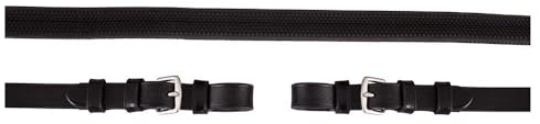 Premiere Gummizügel 16 mm breit, Nyloneinlage. Gr. Warmblut (schwarz)