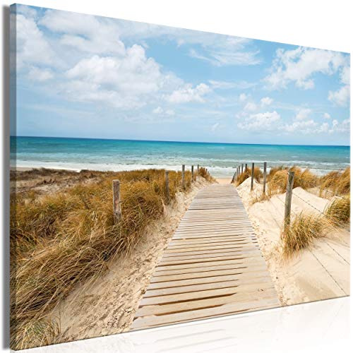 decomonkey Mega XXXL Bilder Strand Meer, 170x85 cm, 1 Teilig, Natur | Wandbild, Leinwand, Selbstmontage DIY, Einteiliger XXL Kunstdruck, zum Aufhängen, Landschaft
