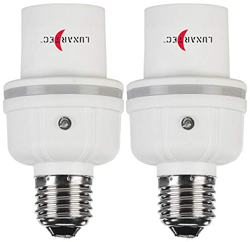 Lunartec Klatschsensor: 2er-Set Lampensockel-Adapter E27-E27 mit Helligkeits- & Geräuschsensor (LED-Lampe mit Klatschsensor, Glühbirne, Nachtlicht)