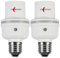 Lunartec Klatschsensor: 2er-Set Lampensockel-Adapter E27-E27 mit Helligkeits- & Geräuschsensor (LED-Lampe mit Klatschsensor, Glühbirne, Nachtlicht)