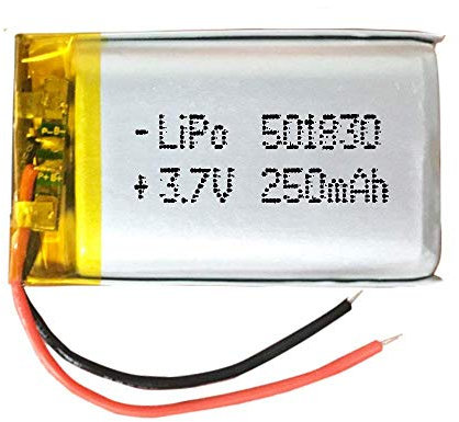 Batterie 501830 LiPo 3.7V 250mAh 0.925Wh 1S 5C Liter Energy Battery pour l'électronique Rechargeable Téléphone Portable Smartwatch GPS - Ne Convient Pas à la Radiocommande 32x28x4mm (250mAh|501830)