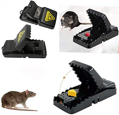 ADEPTNA Pack of 4 Reusable Mouse Trap Catcher Rat Mice Squirrel Killer Snap Power Rodent – Fast Control of Pests