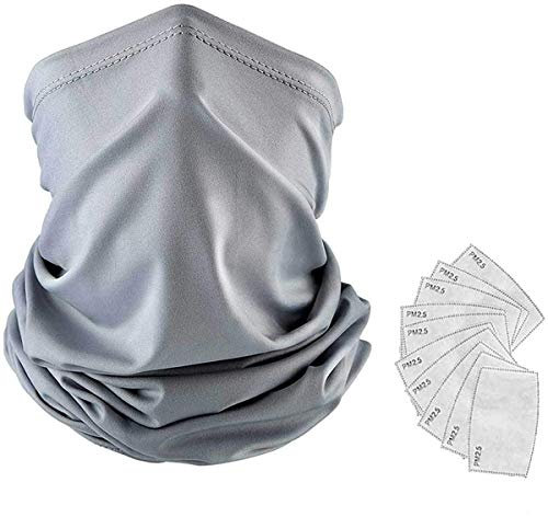 TSWRK Herren Schlauchschal Schlauchtuch Nahtlos Halstuch Multifunktionstuch Motorradschal mit 10PCS Filter
