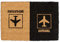 Relaxdays Fußmatte Kokos Arrival Departure, Türvorleger mit Flugzeug-Motiv, innen & außen, 40x60 cm, natur/schwarz, 1 Stück