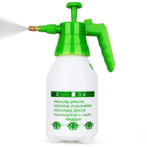 Munyonyo Gartenpumpensprüher, Handsprühflasche für Rasen, mit Sicherheitswert und Verstellbarer Düse, zum Gießen, Sprühen von Unkraut, Hausreinigung und Autowäsche, 1,8 l