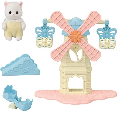 Sylvanian Families 5526 Baby Windmühle mit Figur - Puppenhaus Spielset