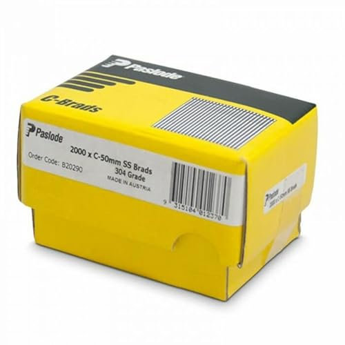Paslode 16 Gauge C Series Stainless Steel Chisel Brad Nails 2000 Pieces Pack, 50 mm Length