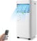 RELAX4LIFE Mobile Klimaanlage 7000BTU, 4 in 1 Luftkühler mit Nachtmodus, Kühlen & Entfeuchten & Belüften, Räder & Sicherheitskinderschloss & Fernbedienung & LED-Anzeige & 24H-Timer, bis 15㎡