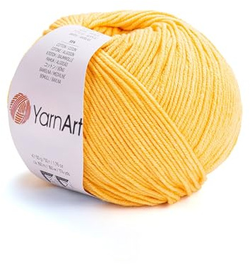 YarnArt Jeans Sport Yarn 55% Cotton 45% Acrylic 1 Skein/Ball 50 gr 174 yds Soft Cotton Yarn for Knitting & Amigurumi (35)
