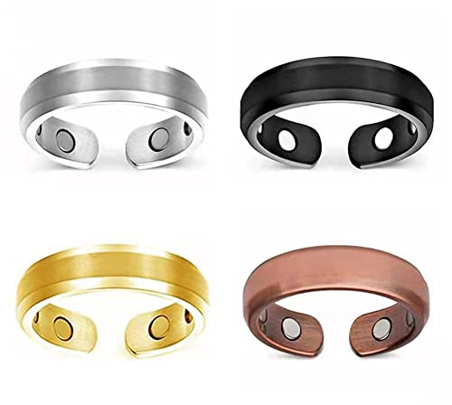 BOWTONG Magnetische Therapie Abnehmen Ringe, Lymphdrainage Therapeutischer Magnetring, Gewichtsverlustring, Magnettherapie-Entlastungsring für Männer und Frauen