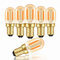 E14 1W LED Light Bulb, Amber Glass E14 Vintage Filament Small Screw Bulbs Ultra Warm White 2200K 100LM Mini T22 Tubular Night Light Bulb for Fridge Salt Lamp, 10W Equivalent, Non-Dimmable, 6 Pack