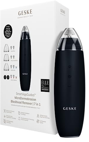 GESKE | SmartAppGuided™ MicroDermabrasion Blackhead Remover | 7 in 1 Mitesserentferner | Elektrischer Porenreiniger | Innovativer Vakuumsauger | Beauty Tools | Hautreinigungsgerät | Skincare Device