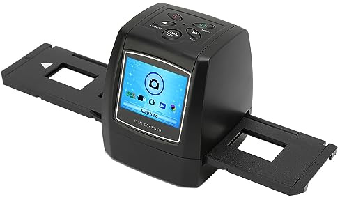Tragbarer Filmscanner, Konvertiert 35-mm-135-mm-Diafilmnegative in Digitale JPEG-Bilder mit 5 MP und 10 MP, Unterstützt SD-Karte und Bildbearbeitung, Klein und Tragbar (EU-Stecker)