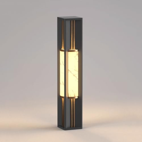 YVAMNAD Landschafts-Wegebeleuchtung 85Cm Moderne Wegelampen Pfostenbeleuchtung IP65 Wasserdicht, Außenlaterne Rasenleuchte Stehlampe Aluminium-Poller Weglampen Gehweg Hof Garten Standpfosten Mastlampe
