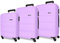 Roll Road Flex Valigia rigida realizzata in ABS, un materiale, chiusura a combinazione laterale 4 ruote doppie bagaglio a mano, pratico interno con un vano, Viola, 38 x 55 x 20 cm, 46 x 65 x 23 cm, 52