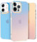 nicekool Hülle für iPhone 12/12 Pro 6,1 Zoll, HandyHülle Case für iPhone 12/12 Pro Schutzhülle Kratzfeste Rückseite Durchscheinende Matt, Schillernd Fluoreszierend
