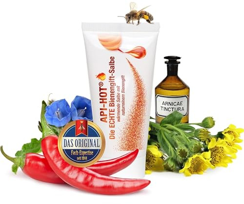 Echte Bienengift-Salbe – intensive Wärmecreme mit naturreinem Bienengift, Capsaicin & Allantoin – Muskel- & Gelenksalbe –anregende Spezialpflege – Made in Germany – 50 ml
