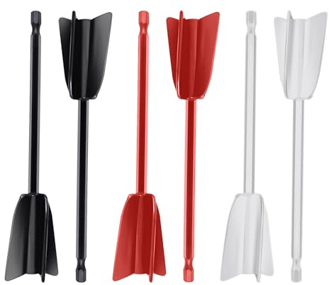 Pala mezcladora de 6 piezas, juego de mezclador, varilla mezcladora epoxi, accesorio para taladro mezclador, mezclador reutilizable, accesorios para taladro de color