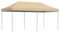 vidaXL Tente de réception Pliable escamotable Beige 580x292x315 cm, Tente, Tente à auvent, auvent de Gazebo, Tente Gazebo, Tente de Jardin