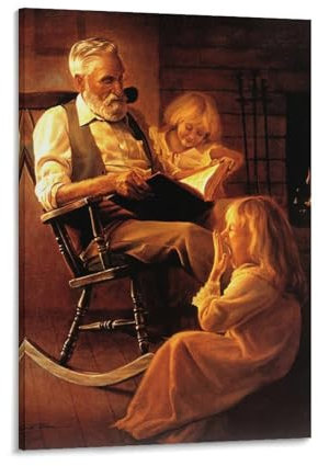 Greg Olsen Druck Jesus, Gemälde, Schlafenszeitgeschichten, Wandkunst, Poster, Rollen, Leinwand, Gemälde, Bild, Wohnzimmerdekoration, Zuhause, 50 x 75 cm