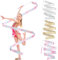 Sinmoe 3 Kinder Tanzbänder mit Stab 2 m Rhythmische Sportgymnastik Band mit Wirbelstab Gymnastikband Glitzernde Turnband Gymnastikgeräte für Künstlerische Tanzgymnastik Talentshow Zirkus Kindertanz