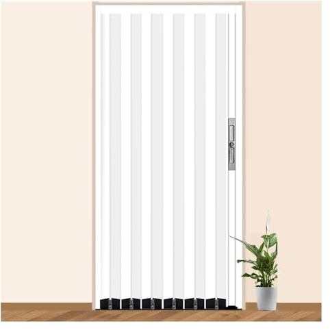 Schiebetür Falttür falttüren innentüren Große abschließbare Akkordeon-Schiebetür，Aluminium Multifalt-Innentüren für Kleiderschrank/Bad/Schlafzimmer/Pantry/Fenster/Schuppen Temporäre Tür Raumteiler Fal