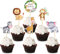 MHDAMAI Décoration Gâteau Animaux de la Forêt 12 PCS Jungle Cupcake Toppers de Gâteau d'anniversaire Cake Toppers Animaux Décoration de Gâteau de Fête pour Enfants Garçon Fille Baby Shower