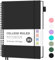 RETTACY Notizbuch B5 Liniert, Leichtgewicht Ringbuch, Tagebuch 70 Blatt / 140 Seiten Zum Schreiben, Notepad 100 GSM, College-liniertes PVC Journal 19.3x 25.4cm - Schwarz