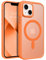 BENTOBEN iPhone 13 Mini Case, Slim Matte Orange TPU Bumper, MagSafe Compatible, Shockproof, Translucent Back